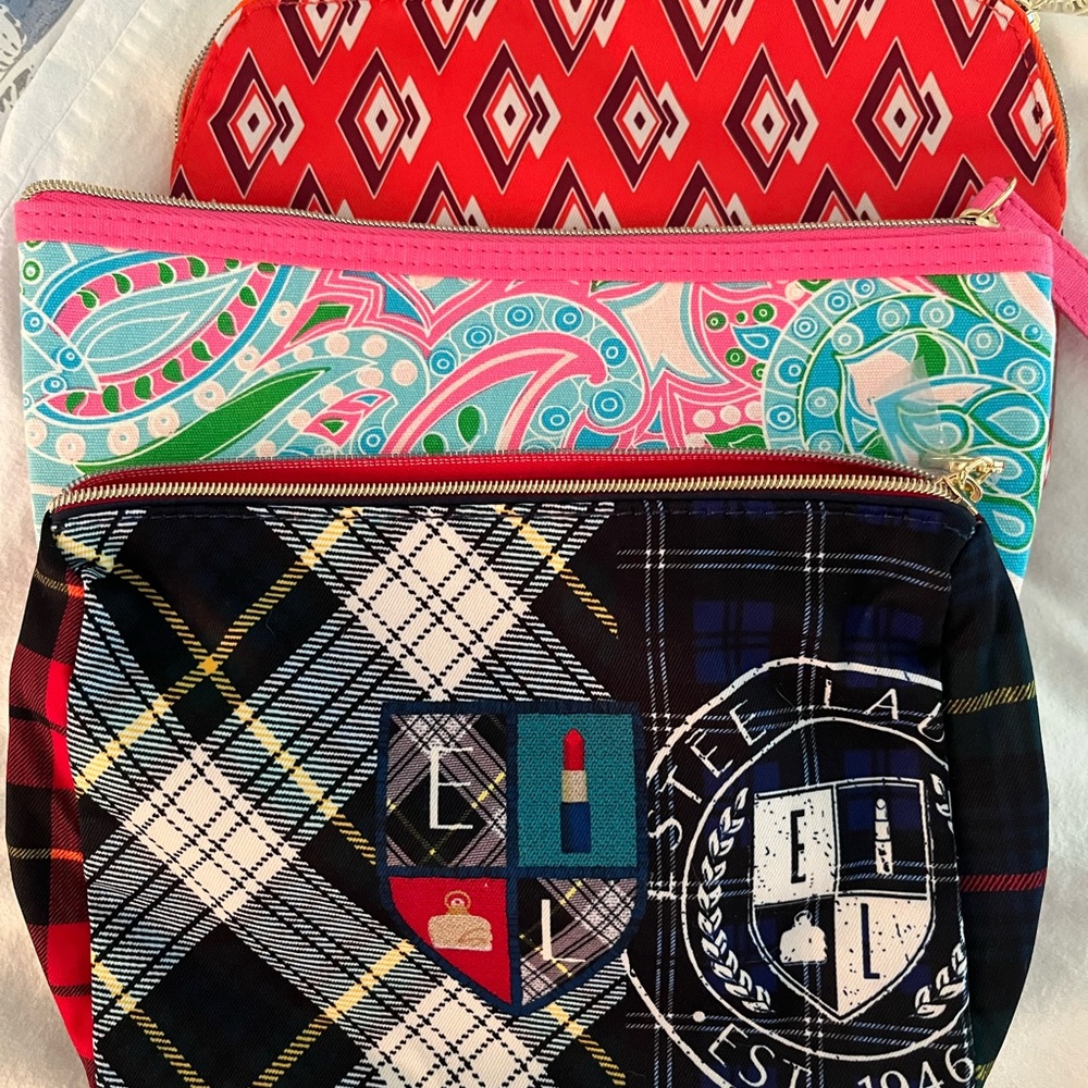 Estee Lauder Patterned Cosmetic Bags Set